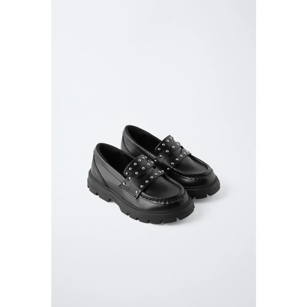 Zara Baby Studded Loafers Size 8 US 24 EU
